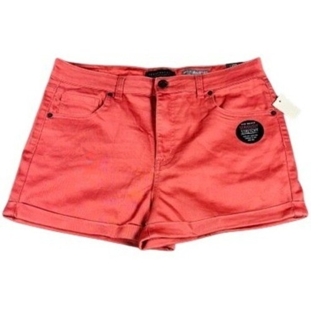 Aeropostale Shorts Womens 12 High‎ Waisted Midi Coral Pink Seriously Stretchy 3"